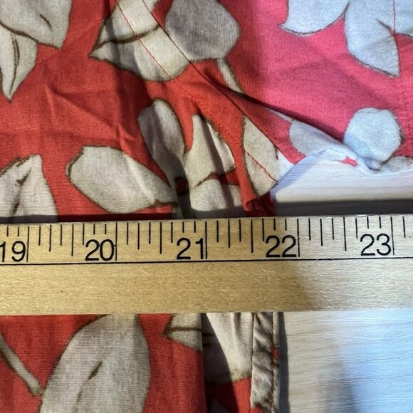 J Crew Hawaiian Shirt Mens Large Blue Floral Button Up Pocket Casual Preppy - Picture 4 of 8